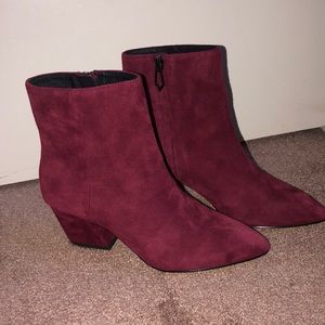 Women’s botkier suede maroon suede booties 6M